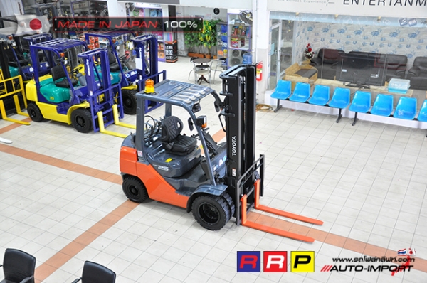 ขายรถโฟล์คลิฟท์มือสอง TOYOTA รุ่น 8FG25-32970 นำเข้าจากประเทศญี่ปุ่น 100\% ไม่เคยใช้งานในไทย ขายรถโฟล์คลิฟท์มือสอง TOYOTA รุ่น 8FG25-32970 นำเข้าจากประเทศญี่ปุ่น 100\% ไม่เคยใช้งานในไทย