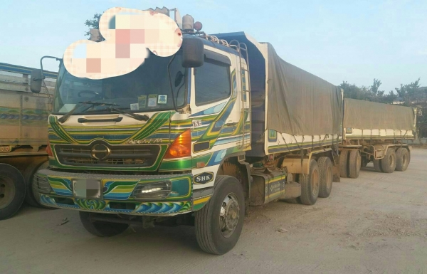 ขาย HINO 320 พ่วงแม่ลูก กระบะเหล็ก อู่ ส สหะกิจ รถปี 46