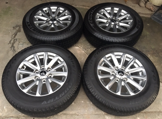 แม็ก Mitsu New Triton Plus ขอบ17 พร้อมยาง 245-65-17 ปลายปี 16 ตุ่มยังอยู่