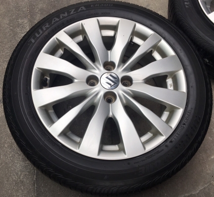 ล้อแม็ก Suzuki Swift ขอบ16 พร้อมยาง Bridgestone 185-55-16 ปลายปี 13