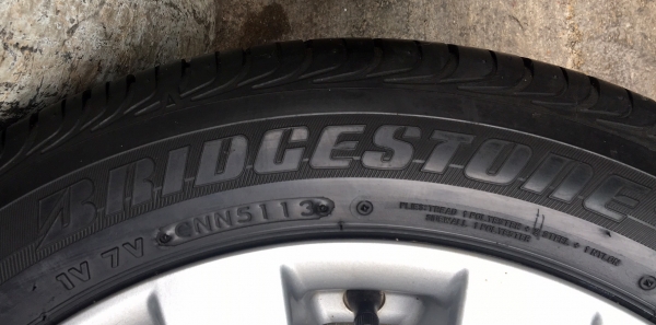 ล้อแม็ก Suzuki Swift ขอบ16 พร้อมยาง Bridgestone 185-55-16 ปลายปี 13