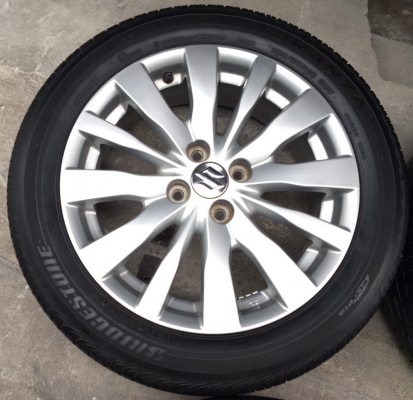 ล้อแม็ก Suzuki Swift ขอบ16 พร้อมยาง Bridgestone 185-55-16 ปลายปี 13