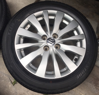 ล้อแม็ก Suzuki Swift ขอบ16 พร้อมยาง Bridgestone 185-55-16 ปลายปี 13