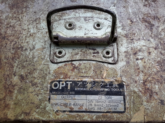 เครื่องย้ำหางปลาสายไฟ OPT MODEL:CO-400 20ton