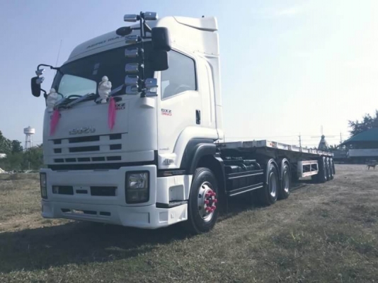 หัวลาก Isuzu 360 แรง ปี 2556 พร้อมหางสามเพลา หัวเดิมบาง ยางดี คัสซีสวย เครื่องดี เกียร์ดี รถไม่เคยเก