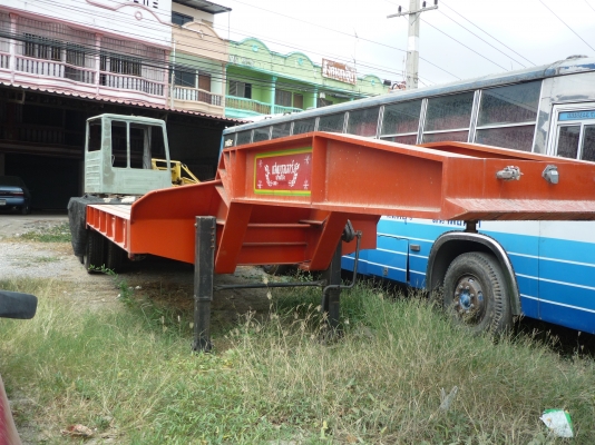 หางโรเบิร์ด บรรทุกแบคโฮ 3 เพลาต่อใหม่ บ.แสงชัยเทรลเลอร์นครปฐม ยาว 12 เมตร