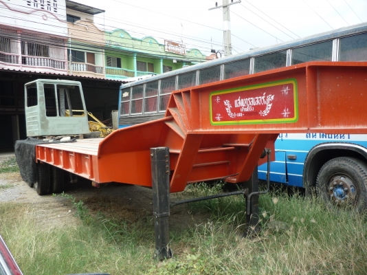 หางโรเบิร์ด บรรทุกแบคโฮ 3 เพลาต่อใหม่ บ.แสงชัยเทรลเลอร์นครปฐม ยาว 12 เมตร