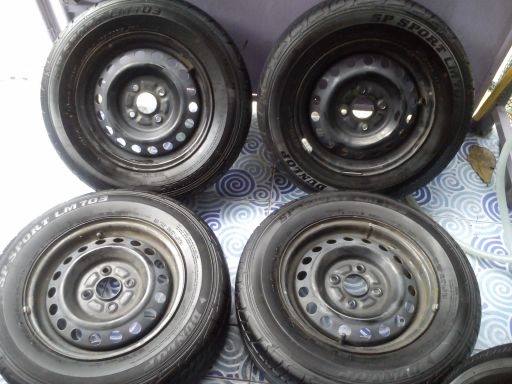 ยางพร้อม กะทะ ขอบ 13 Dunlopปี10และ12 15 Bridestone ปลายปี10