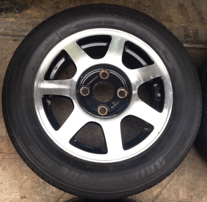 ล้อแม็ก Honda Accord ขอบ 15 พร้อมยาง Bridgestone 185-65-15 ปลายปี 12