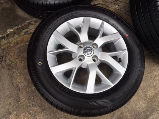 ล้อแม็กป้ายแดง Nissan Note ขอบ 15 พร้อมยางป้ายแดง Dunlop 185-65-15 ปี 17