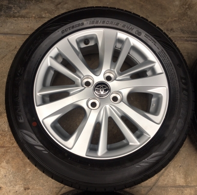 ล้อแม็กป้ายแดง Toyota Yaris Ativ 2017 ขอบ 15 พร้อมยางป้ายแดง Dunlop 185-60-15 ปี 17 สดใหม่มาก