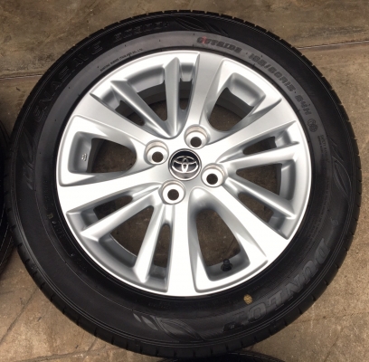 ล้อแม็กป้ายแดง Toyota Yaris Ativ 2017 ขอบ 15 พร้อมยางป้ายแดง Dunlop 185-60-15 ปี 17 สดใหม่มาก