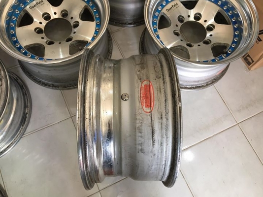 ขายล้อ WORK DEERFIELD 3 ชิ้นแท้ 15x8 ออฟ0 6รูกรบะ ประมูลญี่ปุ่น