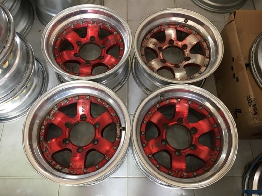 ขายล้อ SSR DUO TYPE-C 2 ชิ้นแท้ 15x8 ลบ1 6รูกระบะ ประมูลญี่ปุ่น