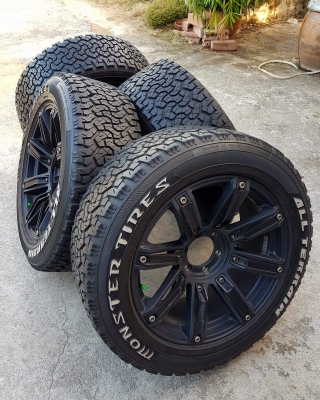 ขายล้อ LENSO (แท้) ขอบ 20" พร้อมยาง AT 275/55/20 สวยๆ