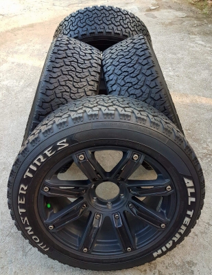 ขายล้อ LENSO (แท้) ขอบ 20" พร้อมยาง AT 275/55/20 สวยๆ