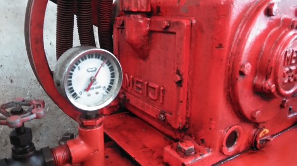 **ขายถูกๆ ปั้มลมมือสอง(เก่านอก-แห้งญี่ปู๋น)** Meiji 5 แรง ถัง 218ลิตร ทดสอบเรียบร้อย ทุกระบบทำงานได้ดีมากๆ แน่นๆนิ่งๆพร้อมใช้งานครับ