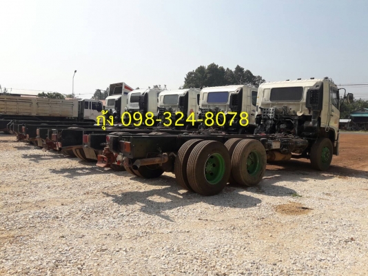 หัวคัสซีสองเพลา มีหลายรุ่น หรือติดตั้งกระบะล่อง กระบะดัมพ์สอบถามได้ค่ะ