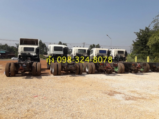 หัวคัสซีสองเพลา มีหลายรุ่น หรือติดตั้งกระบะล่อง กระบะดัมพ์สอบถามได้ค่ะ