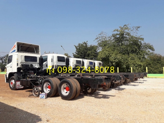 หัวคัสซีสองเพลา มีหลายรุ่น หรือติดตั้งกระบะล่อง กระบะดัมพ์สอบถามได้ค่ะ