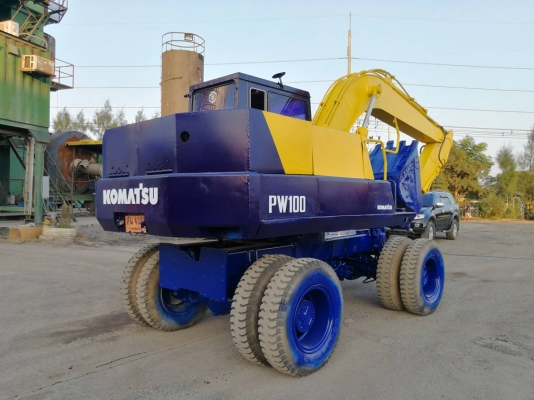 แบคโฮล้อยางมือสอง (แมคโคล้อยาง) KOMATSU PW100-3 / HITACHI EX100WD-3 เจ้าของขายเอง ทะเบียนครบ รถพร้อมใช้งาน ใช้ทะนุถนอมตลอด(รักรถกว่าเมียครับ)