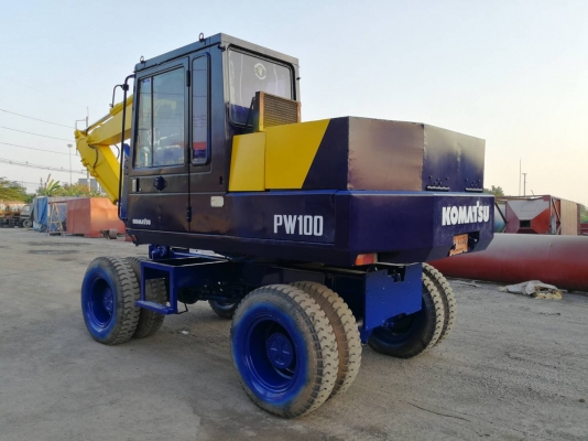 แบคโฮล้อยางมือสอง (แมคโคล้อยาง) KOMATSU PW100-3 / HITACHI EX100WD-3 เจ้าของขายเอง ทะเบียนครบ รถพร้อมใช้งาน ใช้ทะนุถนอมตลอด(รักรถกว่าเมียครับ)