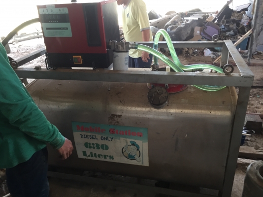 ขายถังนำ้มันแบบมีหัวจ่าย 630ลิตร ถังเก่าแต่หัวจ่ายใหม่