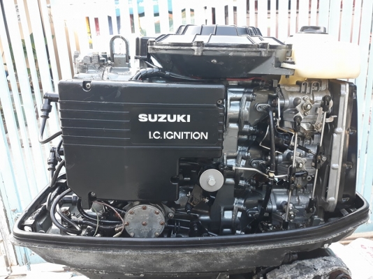 Suzuki 75แรง 2จังหวะ หาง21นิ้ว ทริมไฟฟ้า