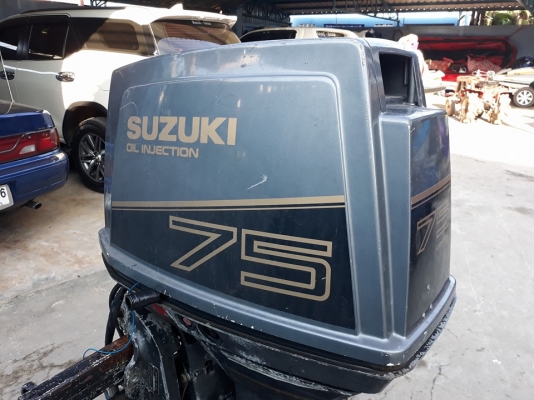 Suzuki 75แรง 2จังหวะ หาง21นิ้ว ทริมไฟฟ้า
