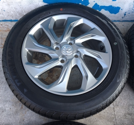 แม็กป้ายแดง TOYOTA New VIOS 2017 พร้อมยางป้ายแดง Dunlop 185-60-15 ปลายปี17 ใหม่กริ๊บ