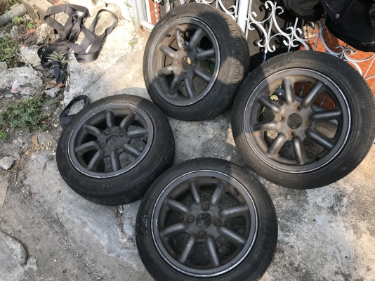 ล้อเเท้ วาตานาเบ้ ขอบ14กว้าง5.5นิ้ว4รู100เก่านอกสีเดิมๆติดยางปี12 ล้อเเท้ วาตานาเบ้ ขอบ14กว้าง5.5นิ้ว4รู100เก่านอกสีเดิมๆติดยางปี12