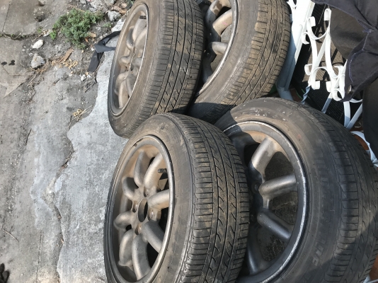 ล้อเเท้ วาตานาเบ้ ขอบ14กว้าง5.5นิ้ว4รู100เก่านอกสีเดิมๆติดยางปี12 ล้อเเท้ วาตานาเบ้ ขอบ14กว้าง5.5นิ้ว4รู100เก่านอกสีเดิมๆติดยางปี12