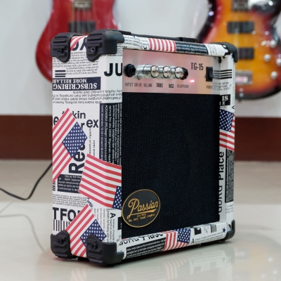 ตู้แอมป์กีต้าร์ ยี่ห้อ Passion รุ่น TG-15 15 วัตต์ มีเสียงแตก มือสอง สภาพใหม่