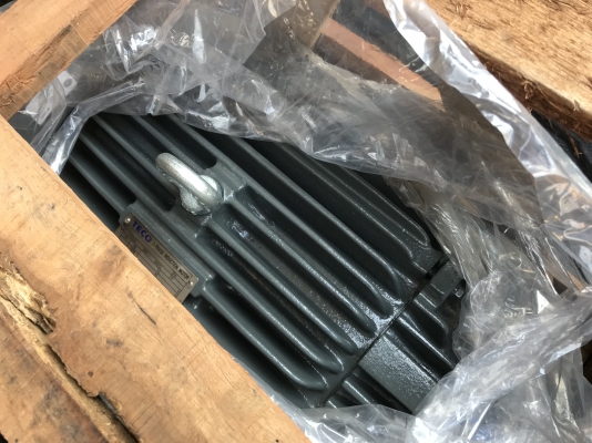 ขายมอเตอร์ไฟฟ้า Teco 20HP. 1450rpm. 4Pole 380V ของใหม่ในลัง ไม่เคยใช้งาน