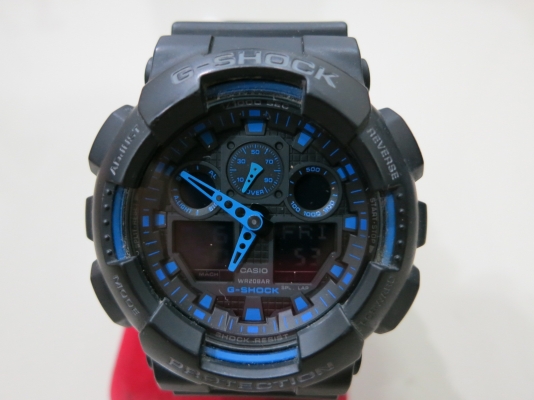 ลดพิเศษ-นาฬิกา CASIO G-shock รุ่น GA-100-1A2 ของแท้ สีดำน้ำเงิน มือสอง สภาพใหม่ ส่งฟรี ลดพิเศษ-นาฬิกา CASIO G-shock รุ่น GA-100-1A2 ของแท้ สีดำน้ำเงิน มือสอง สภาพใหม่ ส่งฟรี