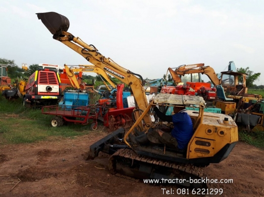 รถขุด แบคโฮ YANMAR YTB800 ดีเซล 1 สูบ สตาร์ทได้ 2 ระบบ ควงได้ บิดกุญแจได้ เก่าญี่ปุ่น