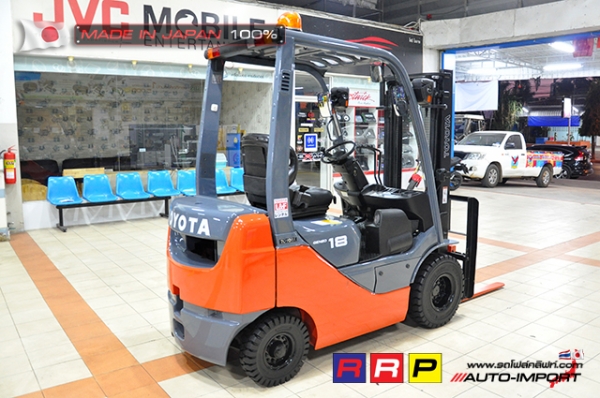 ขายรถโฟล์คลิฟท์มือสอง TOYOTA รุ่น 8FD18-12847 นำเข้าจากประเทศญี่ปุ่น 100\% ไม่เคยใช้งานในไทย