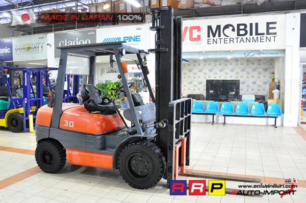 ขายรถโฟล์คลิฟท์มือสอง TOYOTA รุ่น 6FD30-10209 นำเข้าจากประเทศญี่ปุ่น 100\% ไม่เคยใช้งานในไทย ขายรถโฟล์คลิฟท์มือสอง TOYOTA รุ่น 6FD30-10209 นำเข้าจากประเทศญี่ปุ่น 100\% ไม่เคยใช้งานในไทย