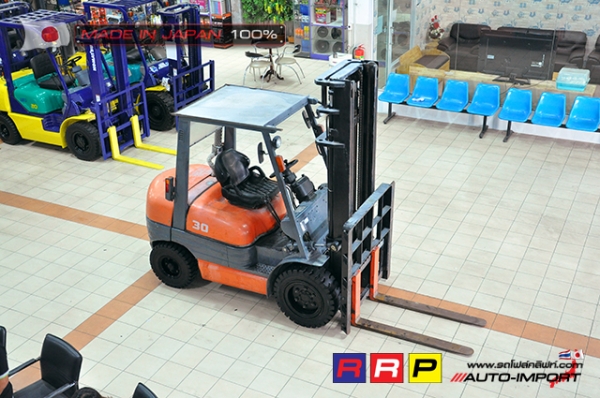 ขายรถโฟล์คลิฟท์มือสอง TOYOTA รุ่น 6FD30-10209 นำเข้าจากประเทศญี่ปุ่น 100\% ไม่เคยใช้งานในไทย ขายรถโฟล์คลิฟท์มือสอง TOYOTA รุ่น 6FD30-10209 นำเข้าจากประเทศญี่ปุ่น 100\% ไม่เคยใช้งานในไทย