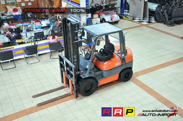 ขายรถโฟล์คลิฟท์มือสอง TOYOTA รุ่น 6FD30-10209 นำเข้าจากประเทศญี่ปุ่น 100\% ไม่เคยใช้งานในไทย ขายรถโฟล์คลิฟท์มือสอง TOYOTA รุ่น 6FD30-10209 นำเข้าจากประเทศญี่ปุ่น 100\% ไม่เคยใช้งานในไทย