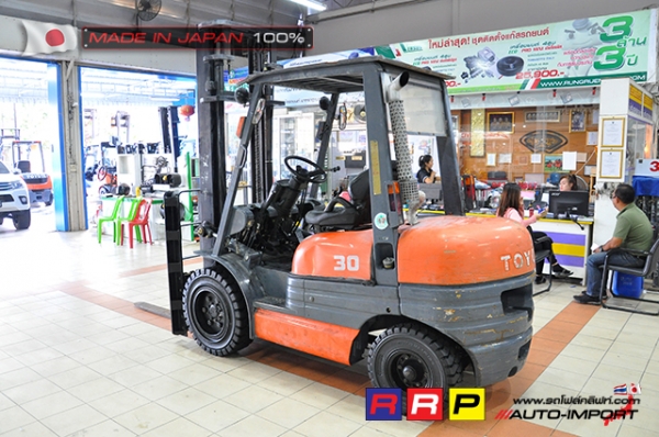 ขายรถโฟล์คลิฟท์มือสอง TOYOTA รุ่น 6FD30-10209 นำเข้าจากประเทศญี่ปุ่น 100\% ไม่เคยใช้งานในไทย ขายรถโฟล์คลิฟท์มือสอง TOYOTA รุ่น 6FD30-10209 นำเข้าจากประเทศญี่ปุ่น 100\% ไม่เคยใช้งานในไทย