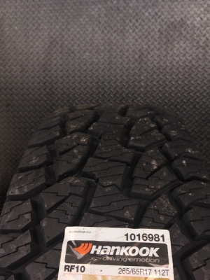 HANKOOK Dynapro AT-M 265/65R17 เส้นละ 4,500 บาท