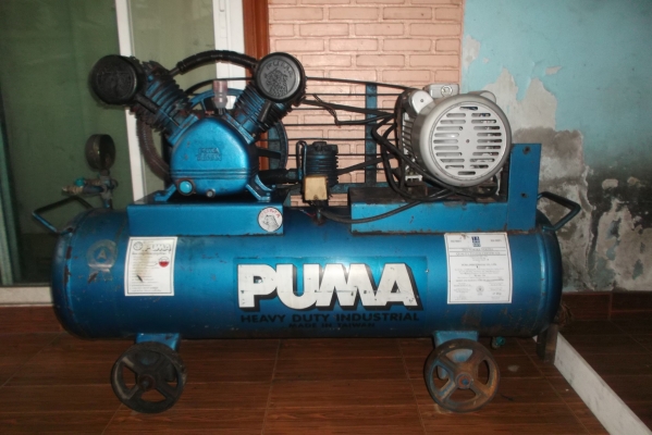 ปั้มลมพูม่า 260ลิตร ไฟบ้าน 220v มอเตอร์ 3แรงพร้อมใช้