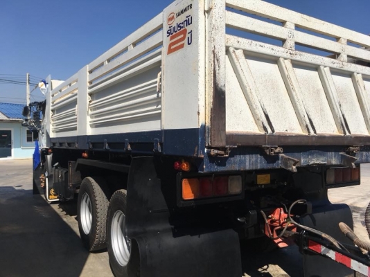 Hino 344 แรง ปี 58 แม่ลูกกระบะดั้มพ์สามมิตร ลูก 3 เพลาแท้ เดิมบางทุกจุด สภาพสวยพร้อมใช้งาน ทะเบียนพร้อม