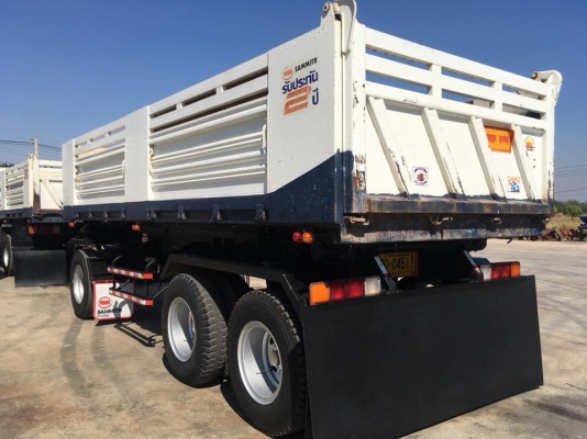 Hino 344 แรง ปี 58 แม่ลูกกระบะดั้มพ์สามมิตร ลูก 3 เพลาแท้ เดิมบางทุกจุด สภาพสวยพร้อมใช้งาน ทะเบียนพร้อม