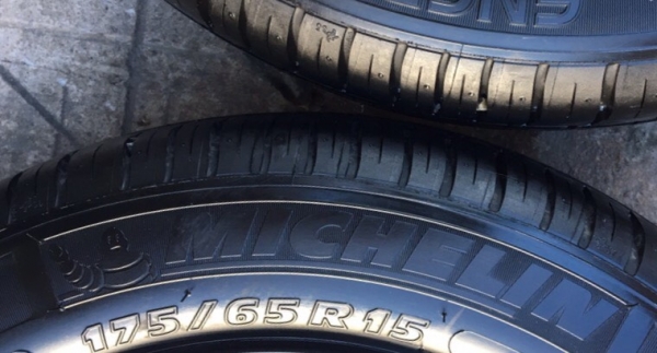 ยางป้ายแดง Michelin 175-65-15 ปี 17 ยางป้ายแดง Michelin 175-65-15 ปี 17