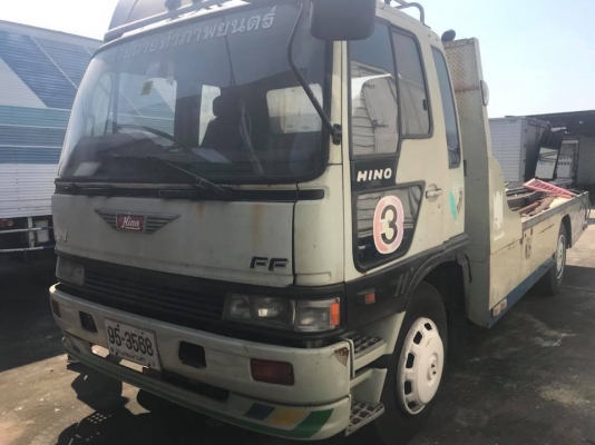 570,000"ขาย 6 ล้อ Hino สิงห์ไฮเทคปี 38 เครื่อง 195 แรงกระบะพื้นเรียบมีวินท้ายช่วงยาว 5 เมตร 50