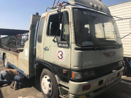 570,000"ขาย 6 ล้อ Hino สิงห์ไฮเทคปี 38 เครื่อง 195 แรงกระบะพื้นเรียบมีวินท้ายช่วงยาว 5 เมตร 50