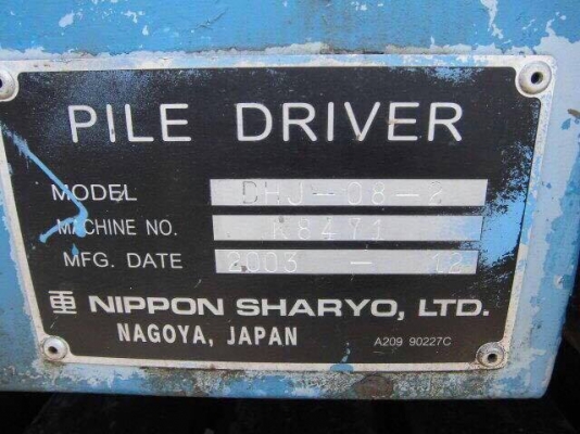 รถเจาะเสาเข็ม Nippon Sharyo DHJ08-2 ปี 2003 นำเข้าตรงจากญี่ปุ่น รถเจาะเสาเข็ม Nippon Sharyo DHJ08-2 ปี 2003 นำเข้าตรงจากญี่ปุ่น