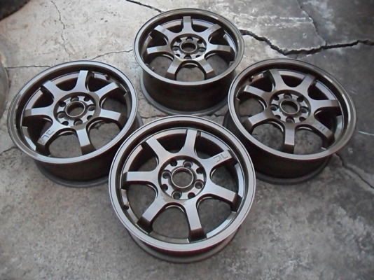 แม็กขอบ15 แฝดTE37ก้านยก 4รู100 สีสวย ไร้รอยขีดข่วน วงละ1200 แม็กขอบ15 แฝดTE37ก้านยก 4รู100 สีสวย ไร้รอยขีดข่วน วงละ1200